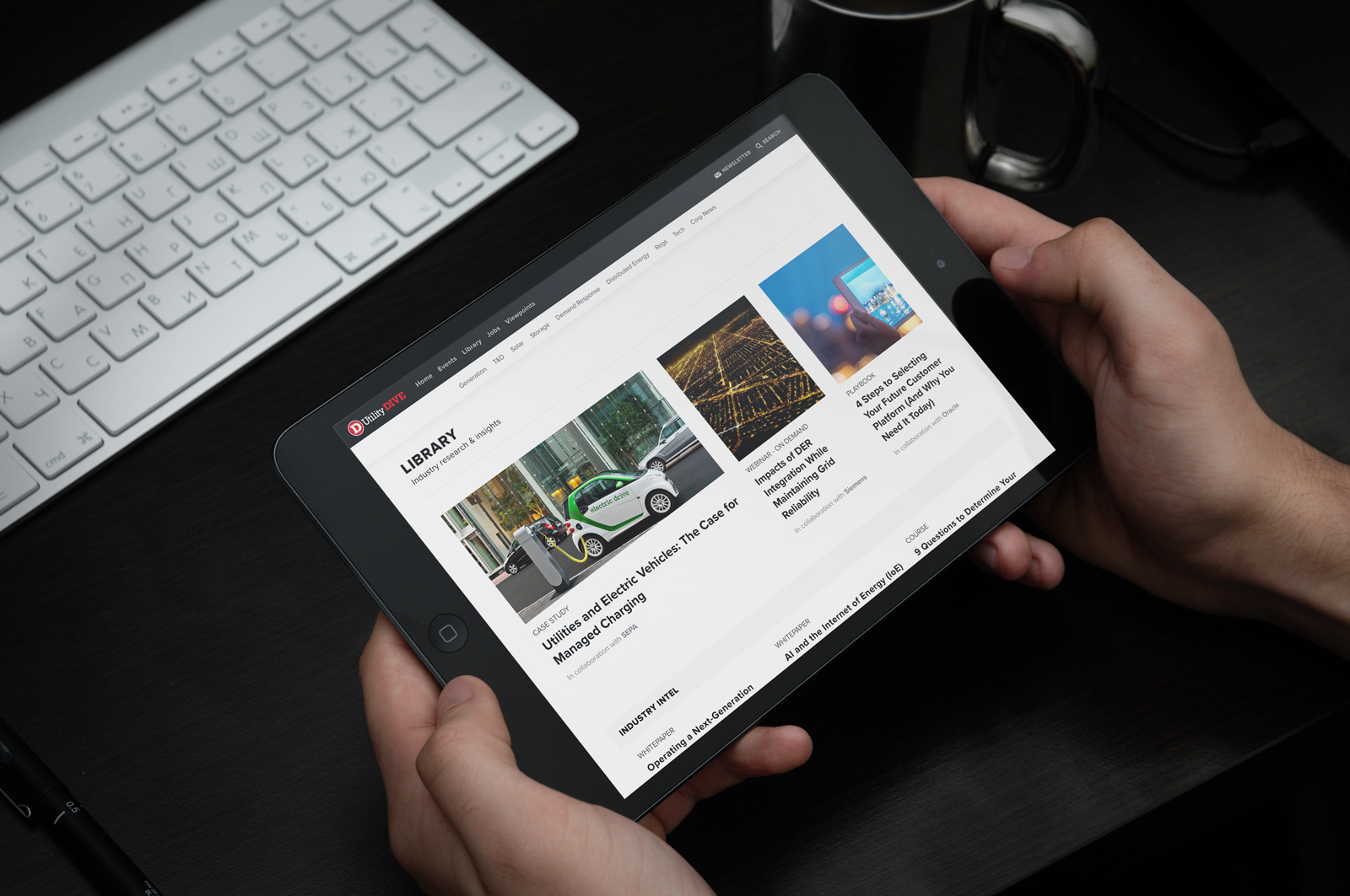 page in ipad mockup