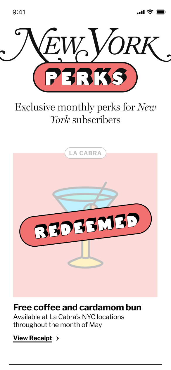redeemed stamp on perk
