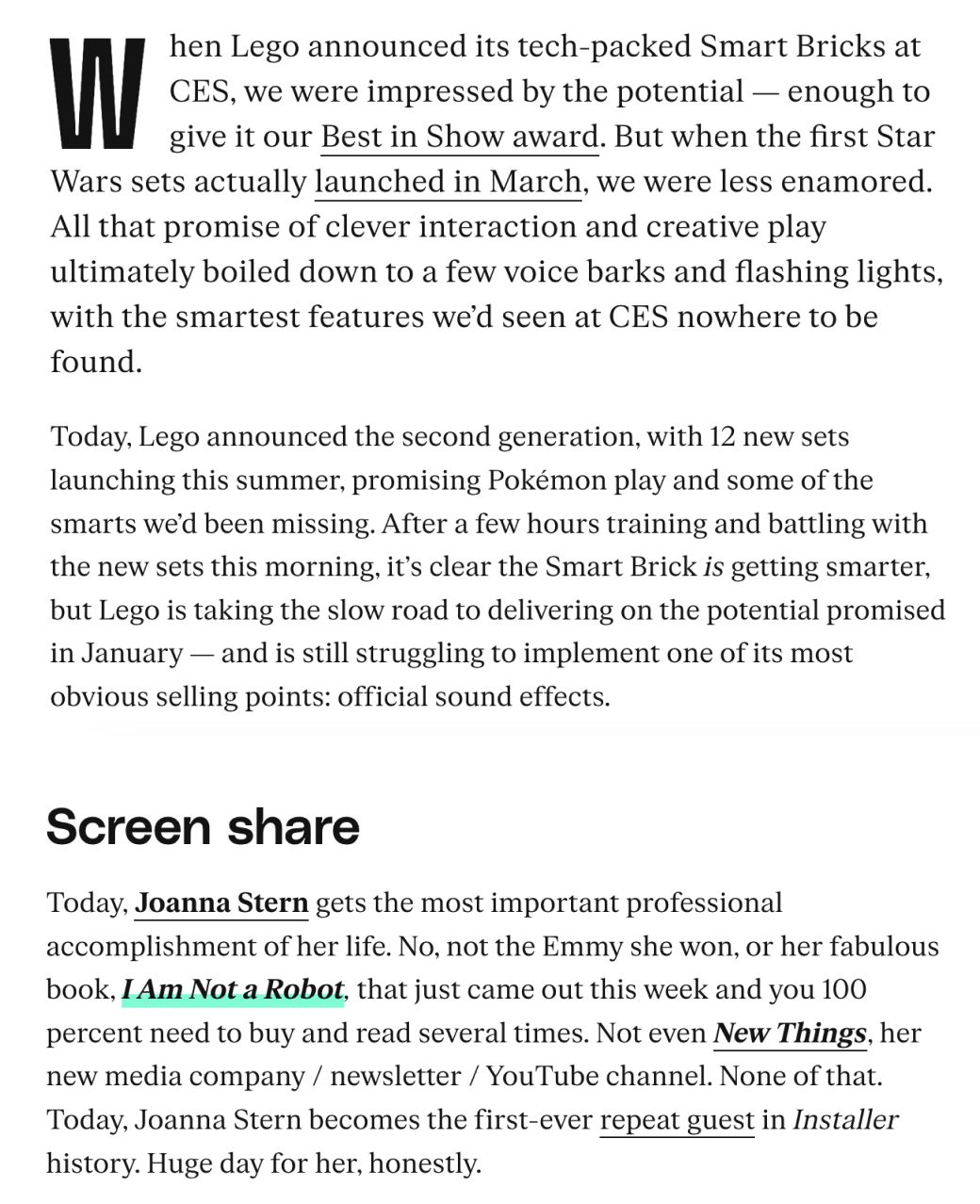 paragraph components on The Verge