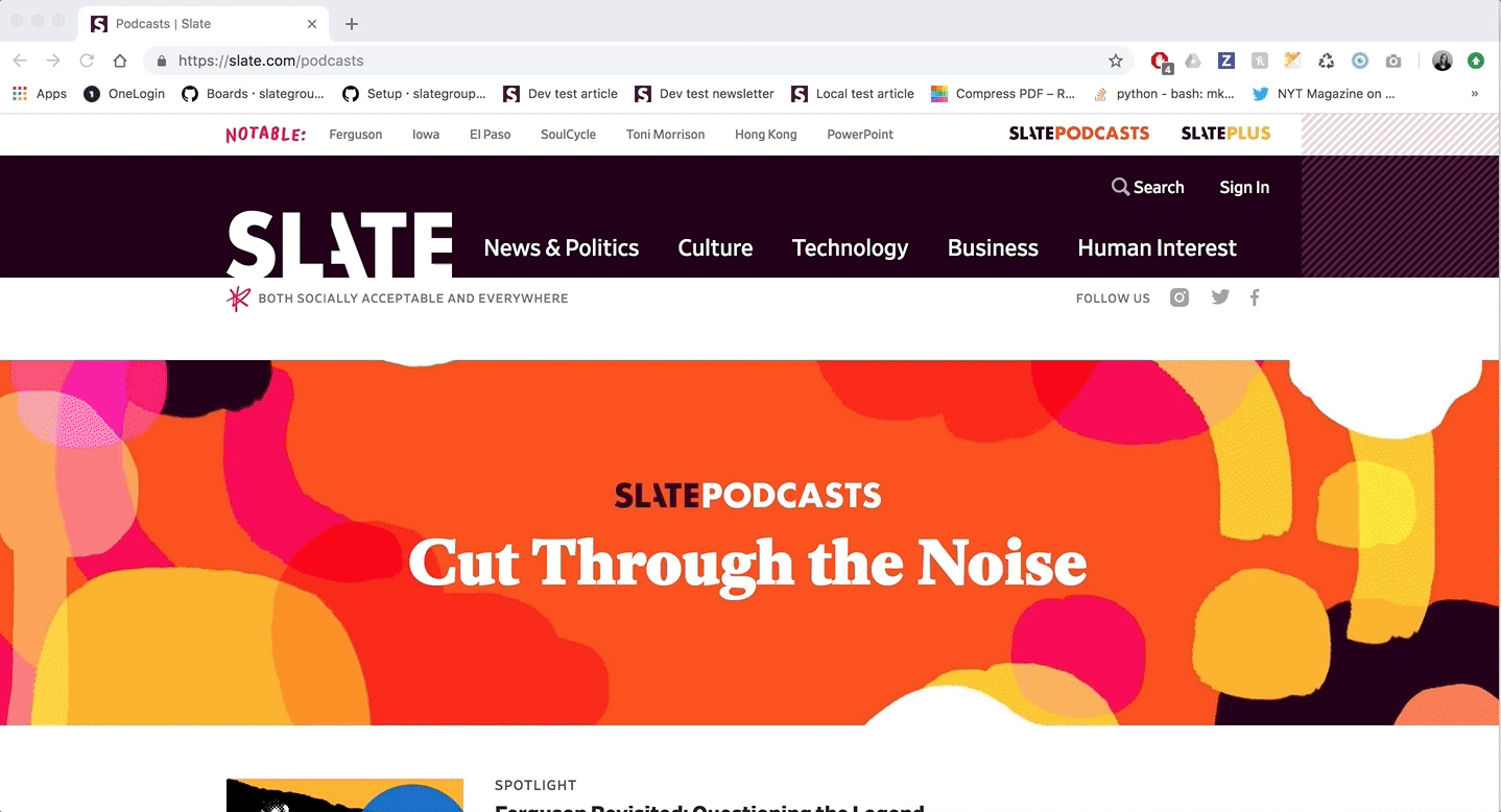 podcasts homepage