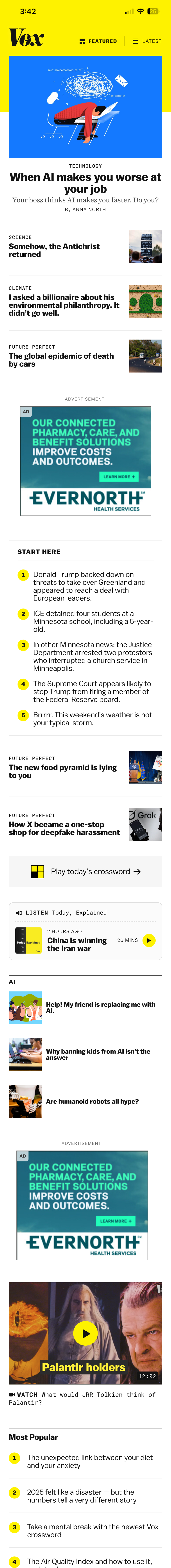 home tab, editorialized default