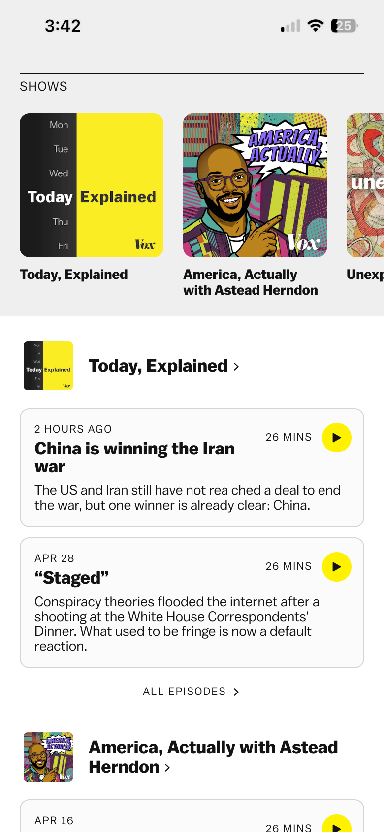 final podcast tab