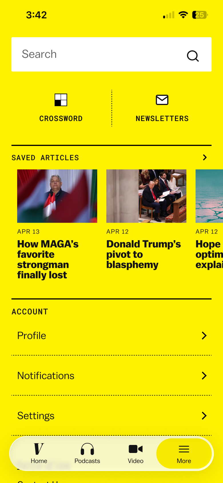 more tab + liquid glass nav