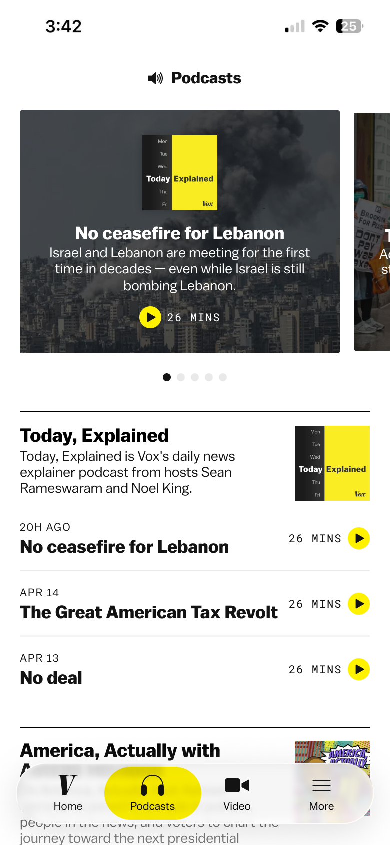 podcasts tab + liquid glass nav