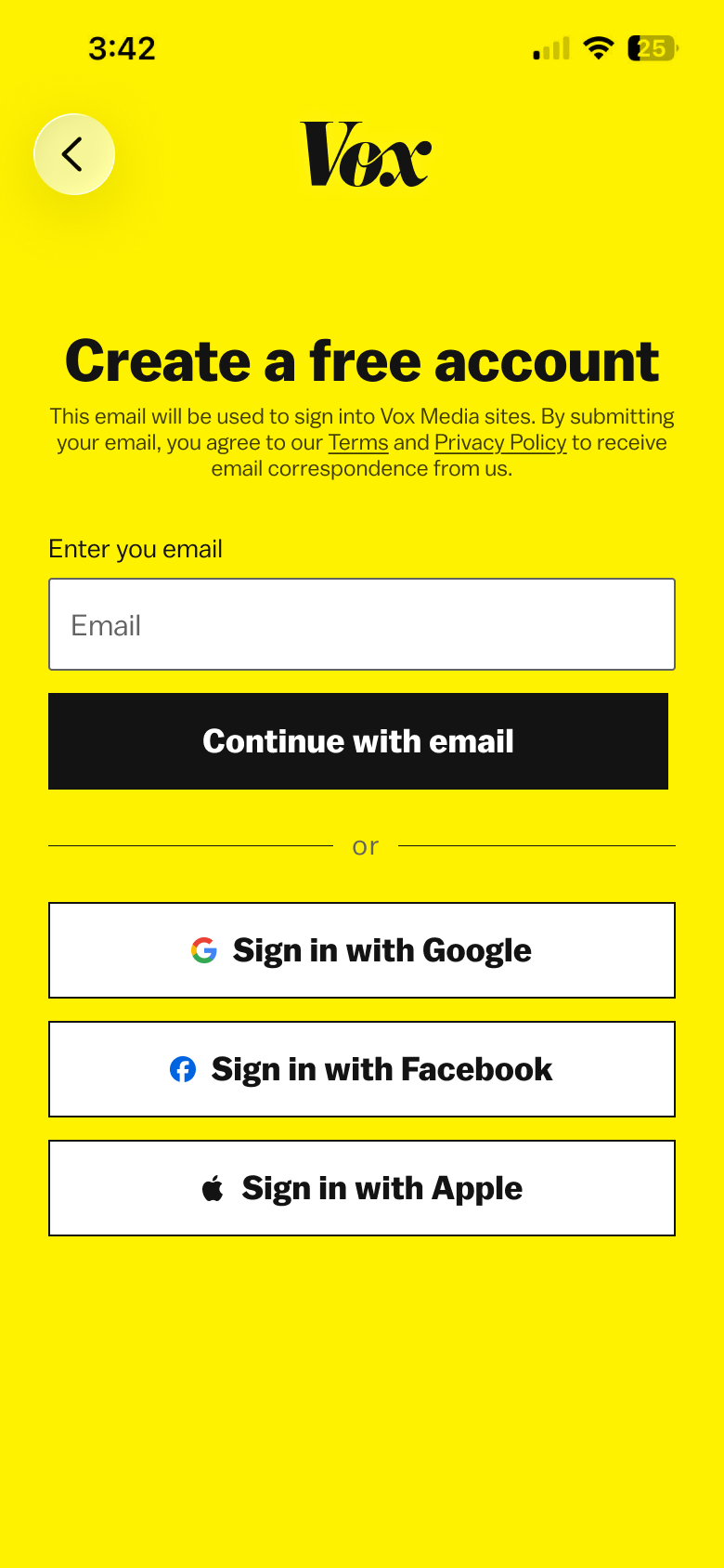 create account