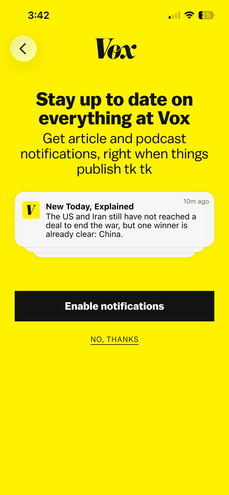 enable notifications